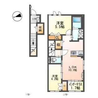 KT COURT【2階】の間取り