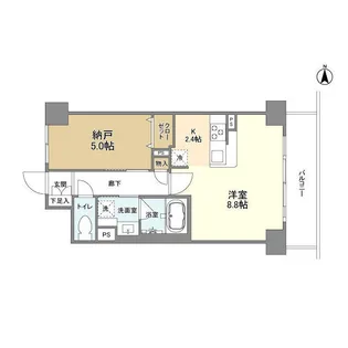 コンフォリア西宮【0102号室】の間取り