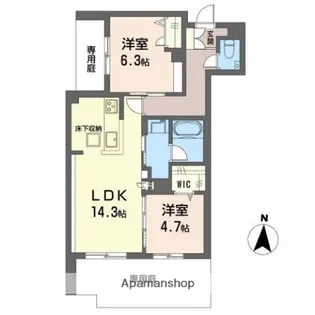 シャーメゾン大市プレミアANNEX【103号室】の間取り
