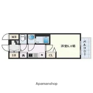 プレサンス大阪ゲートシティ【12階】の間取り