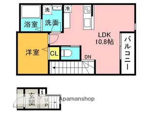 兵庫県西宮市津門綾羽町【アパート】の間取り