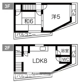 豊新4丁目天野興産住宅【2階】の間取り