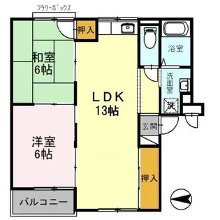 フラワーハイム鶴見【2階】の間取り