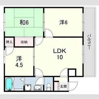 イスズハイツベル苦楽園Pー2【3階】の間取り