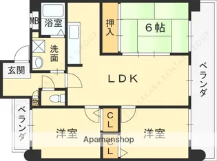 デュオ苦楽園 1号棟【1階】の間取り