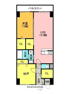 兵庫県西宮市上甲子園4丁目【マンション】の間取り