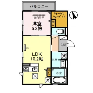 SOLEADO鳴尾【1階】の間取り