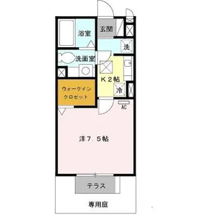 リバーハイツB棟【1階】の間取り