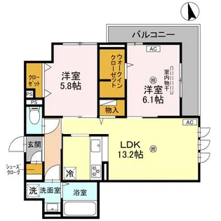 メゾン・ド・プティエル今津【2階】の間取り