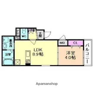 ブラン尼崎【3階】の間取り