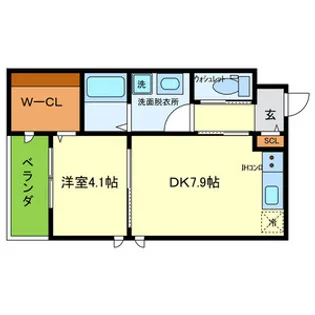 TーTRAD CASA【102号室号室】の間取り