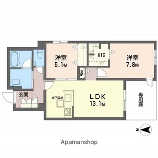 キラナ【101号室】の間取り