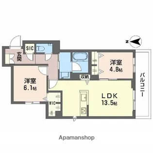 キラナ【202号室】の間取り
