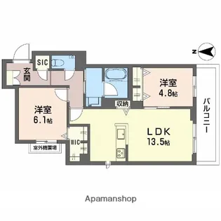 キラナ【302号室】の間取り