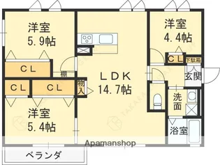 ぺリラ大森【201号室】の間取り
