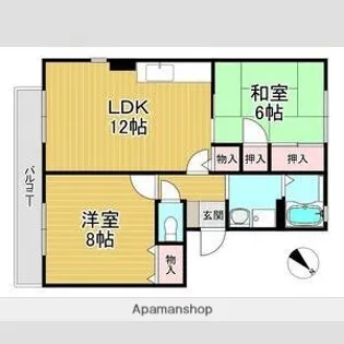 フォンテーヌII【1階】の間取り