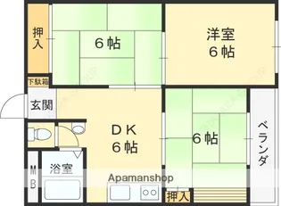 西宮ルモン【502号室】の間取り