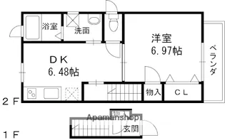 ヴァレンティア西宮北口【2階】の間取り