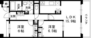 甲子園三番町ハイツ【2階】の間取り