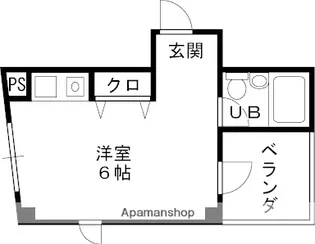 ウイング曙【6階】の間取り