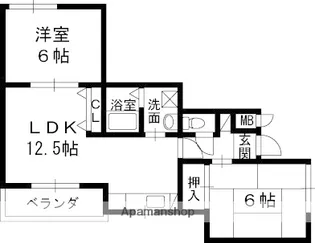 シャルマンコート西宮【5階】の間取り