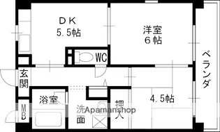 フロレセール【206号室】の間取り