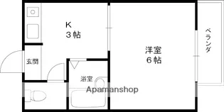 ワンフラーリッシュ西宮【6階】の間取り