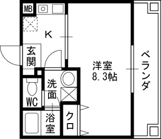 タウンコート門戸【2階】の間取り