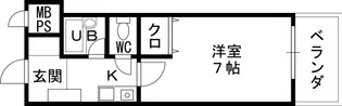 エスポワール西宮【510号室】の間取り