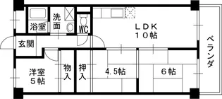 ロワール甲子園【2階】の間取り