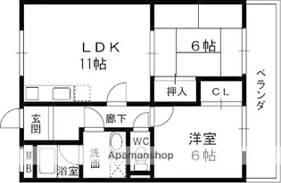 Vコート【3階】の間取り