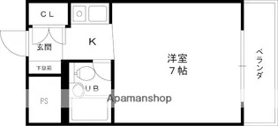 ラフォーレ甲子園【4階】の間取り