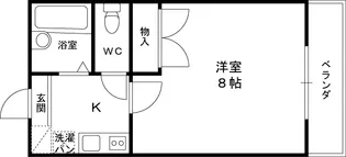レオパレスツツミ28【1階】の間取り