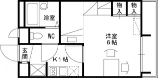レオパレス北夙川フラット【1階】の間取り