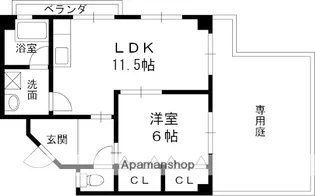 松風パークハウス【1階】の間取り