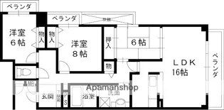 ロイヤル苦楽園【403号室】の間取り