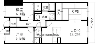 ウエストヒルズⅠ【305号室】の間取り