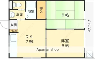 兵庫県西宮市上鳴尾町【アパート】の間取り