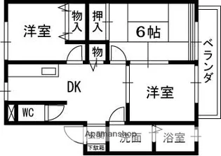 ハイランド栄【101号室】の間取り
