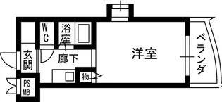 メビウス香里レジデンス【4階】の間取り