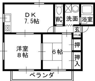 パルフェ【2階】の間取り