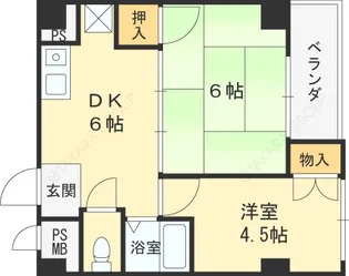 MABRANCHETTE弦月【7B号室】の間取り