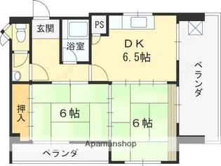 三楽レジデンス【405号室】の間取り