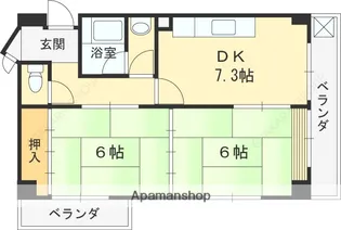 三楽レジデンス【305号室】の間取り