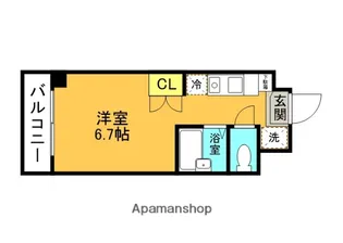 M’SCUBE【417号室】の間取り