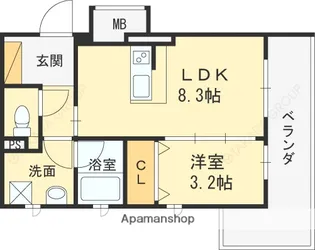 兵庫県西宮市上大市1丁目【マンション】の間取り