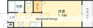 パレ北昭和【1階】の間取り