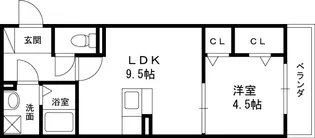 アーバンハイツ段上【1階】の間取り