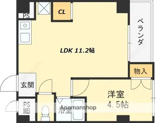 MABRANCHETTE弦月【4階】の間取り