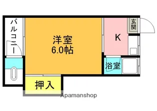 コーポ東の宮【1階】の間取り